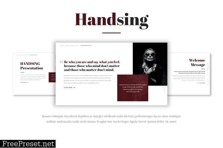 Handsing - Presentation Template TAPHPXU