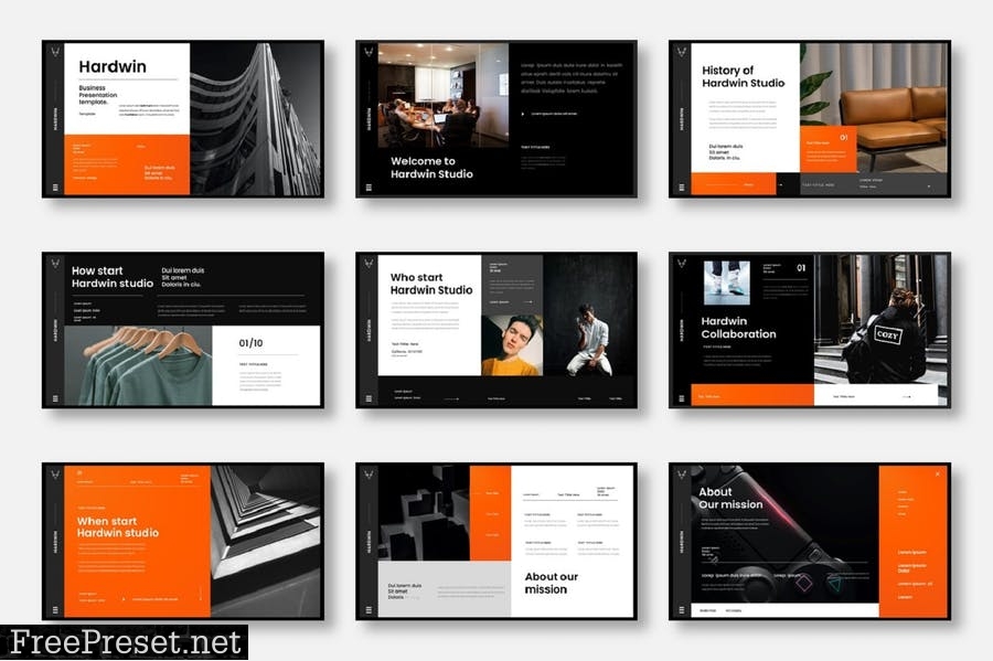 Hardwin – Business PowerPoint Template FP2JAVN