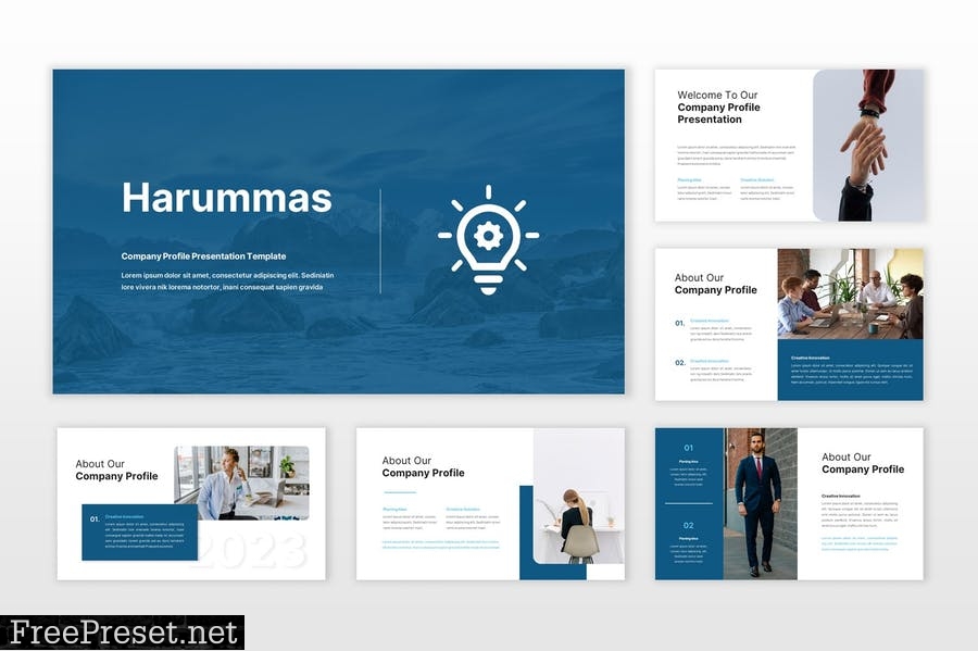 Harummas Business Powerpoint Template ASE3Y4X