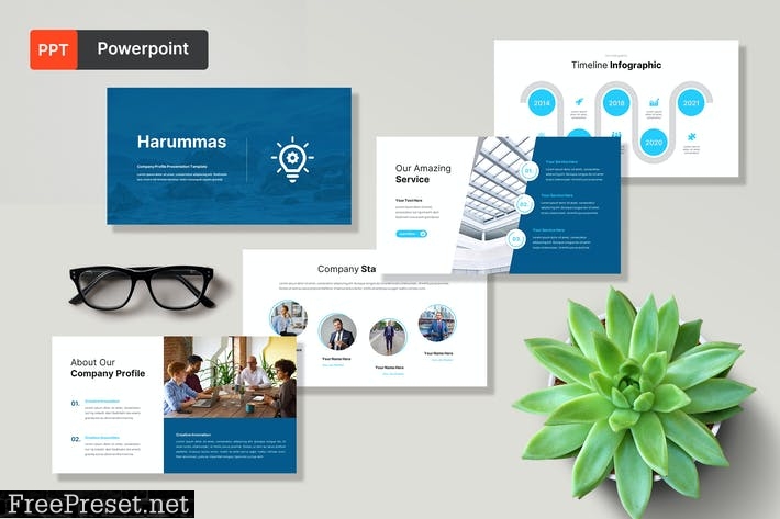 Harummas Business Powerpoint Template ASE3Y4X