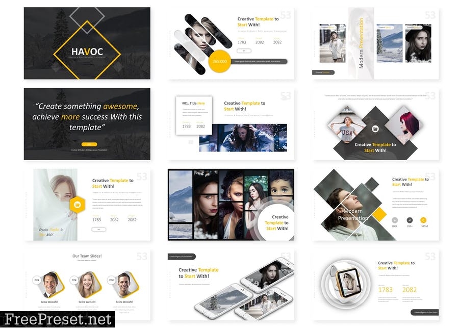 Havoc - Powerpoint Template HW58WH