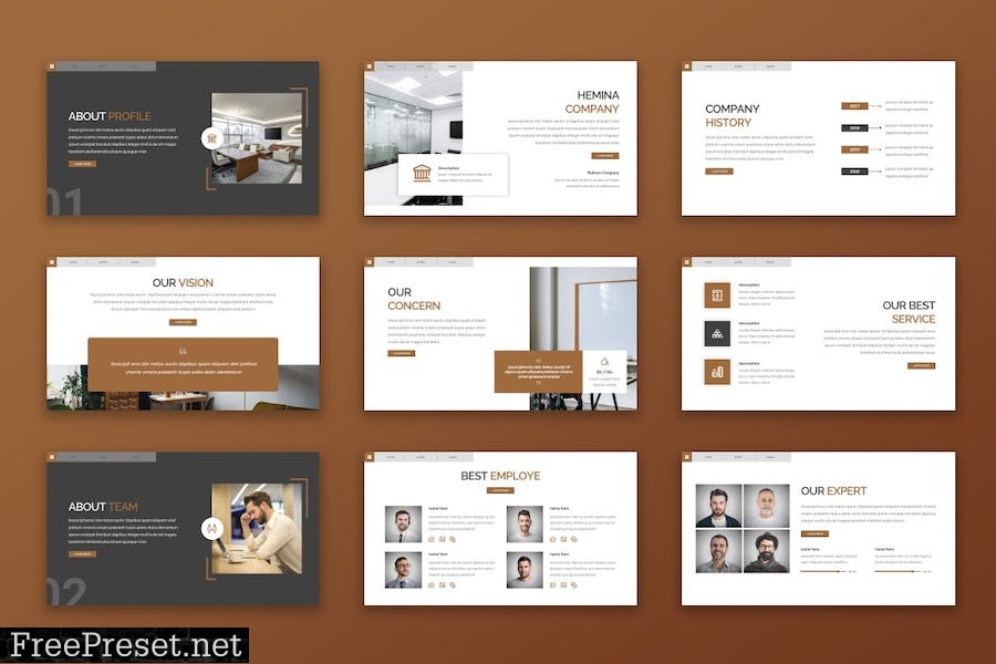 Hemina - Powerpoint Presentation Template KGDT63J