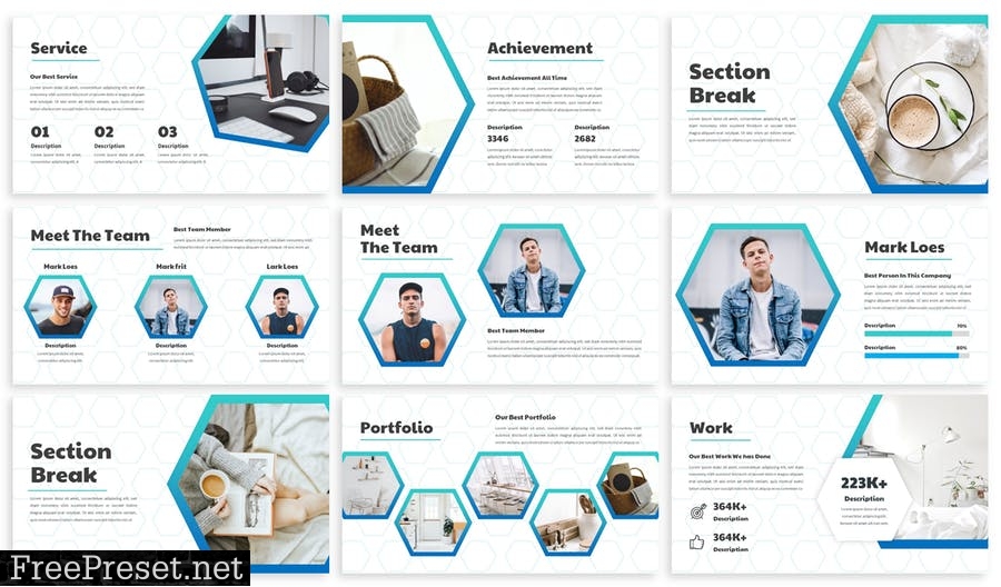 Hexacol - Business Powerpoint Template JHCKHQG