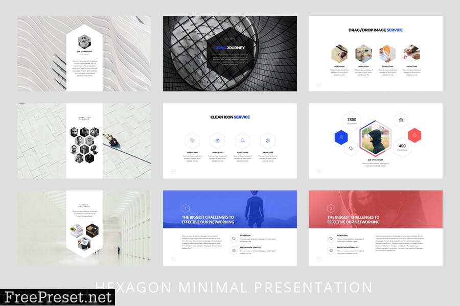 Hexagon - Powerpoint Template NVJ5UW