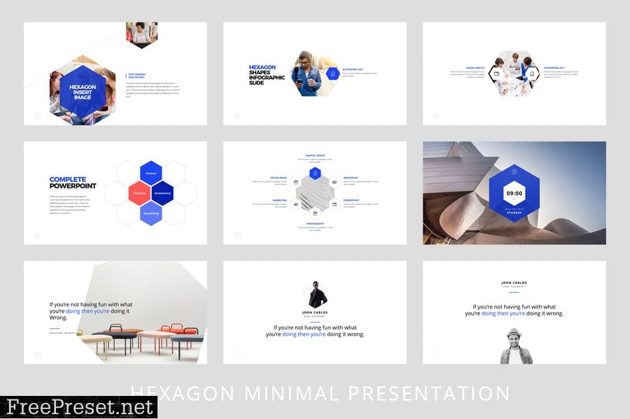 Hexagon - Powerpoint Template NVJ5UW