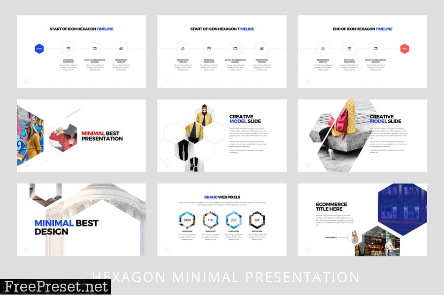 Hexagon - Powerpoint Template NVJ5UW