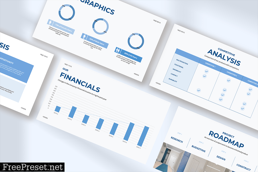 Hexion - Blue Minimal Chart Business Presentation ASY6VHN