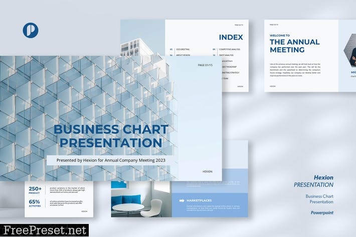 Hexion - Blue Minimal Chart Business Presentation ASY6VHN