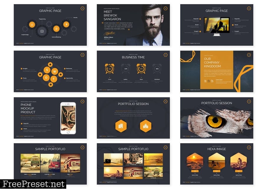 Hexon - Google Slides Template E63V79