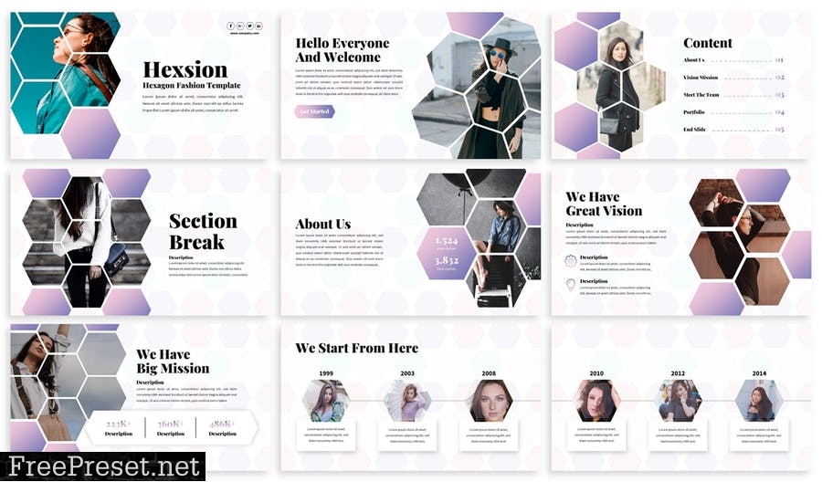 Hexsion - Business Powerpoint Template A6UTF45