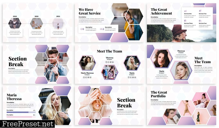 Hexsion - Business Powerpoint Template A6UTF45