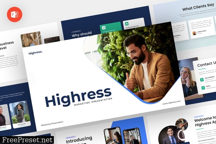 Highress - Marketing Powerpoint Template NHLA27Z