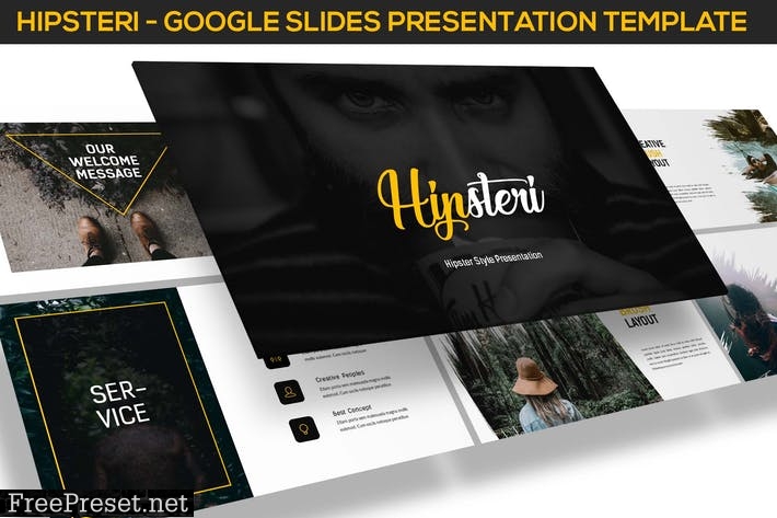 Hipsteri - Hipster Style Google Slides JR3QQK
