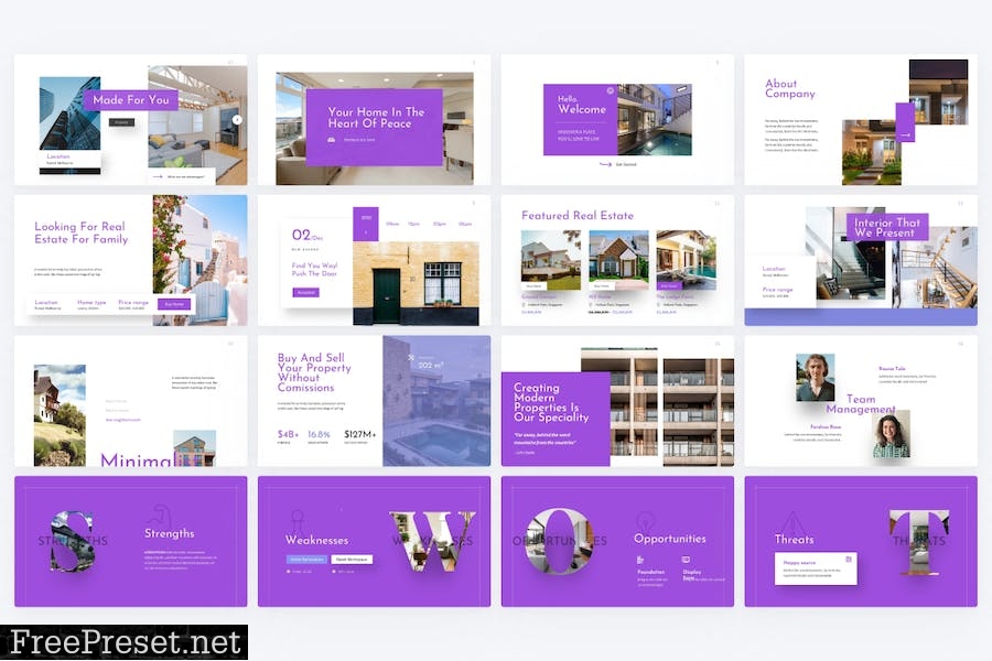 Homestate Real Estate PowerPoint Template 9QHCXPN