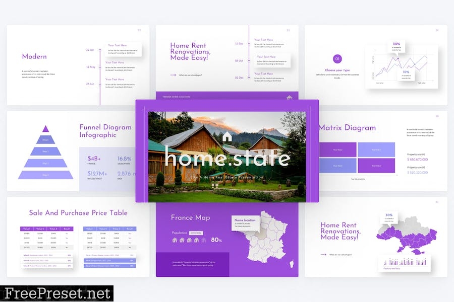 Homestate Real Estate PowerPoint Template 9QHCXPN