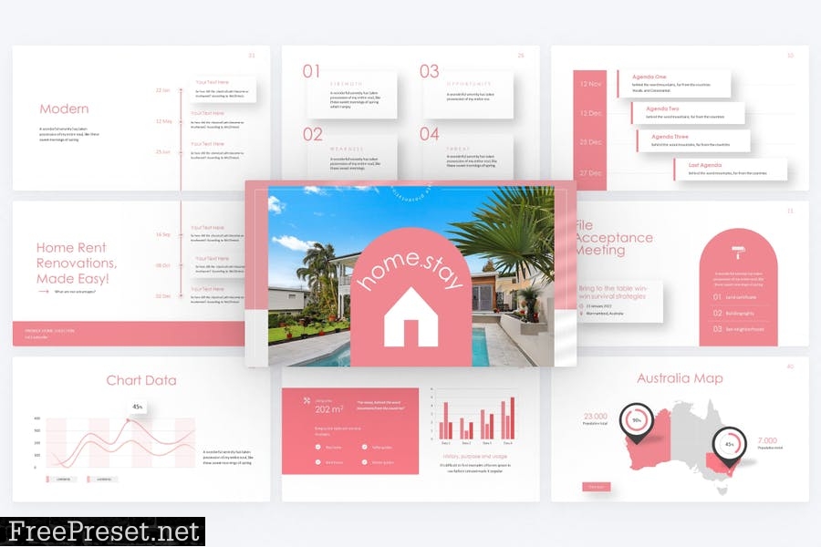 Homestay Real Estate Keynote Template FLZFWKH