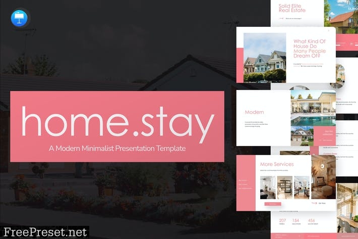 Homestay Real Estate Keynote Template FLZFWKH