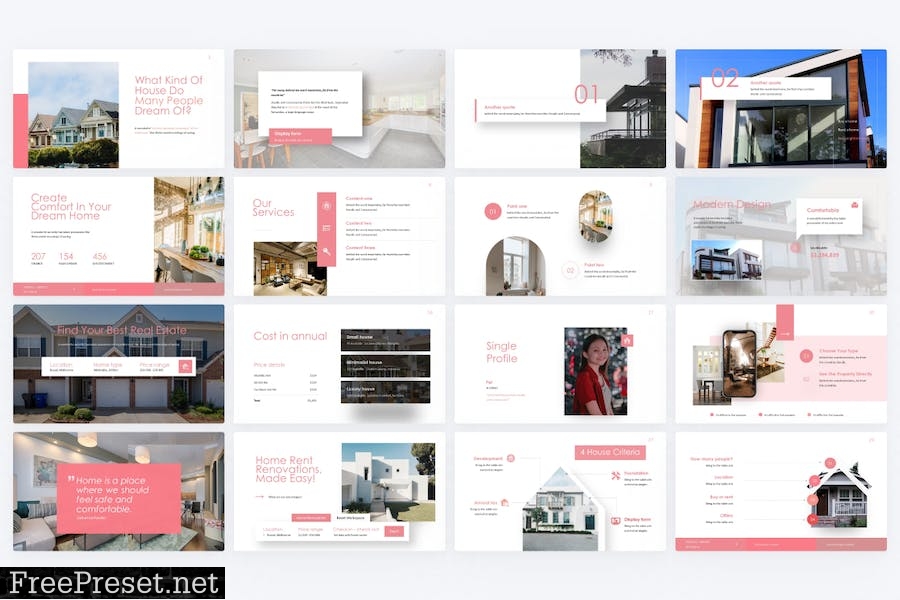 Homestay Real Estate PowerPoint Template UNQS8NV