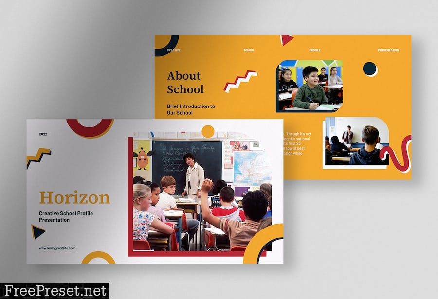 Horizon - Creative School Profile Presentation PPT 79JCVUY