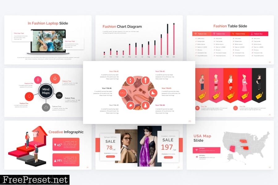 In Fashion Fashion PowerPoint Template 4AWY9QB