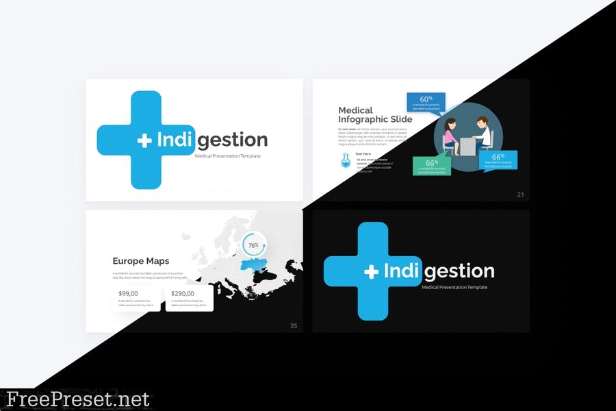 Indigestion Medical PowerPoint Template BUK692N