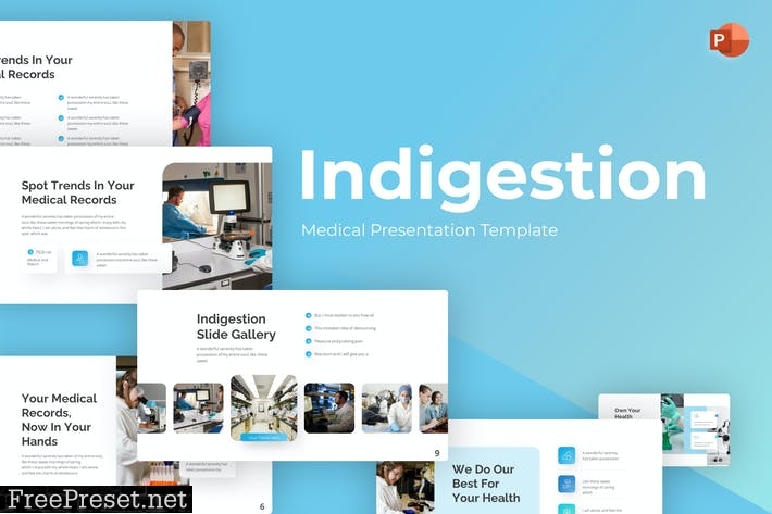 Indigestion Medical PowerPoint Template BUK692N