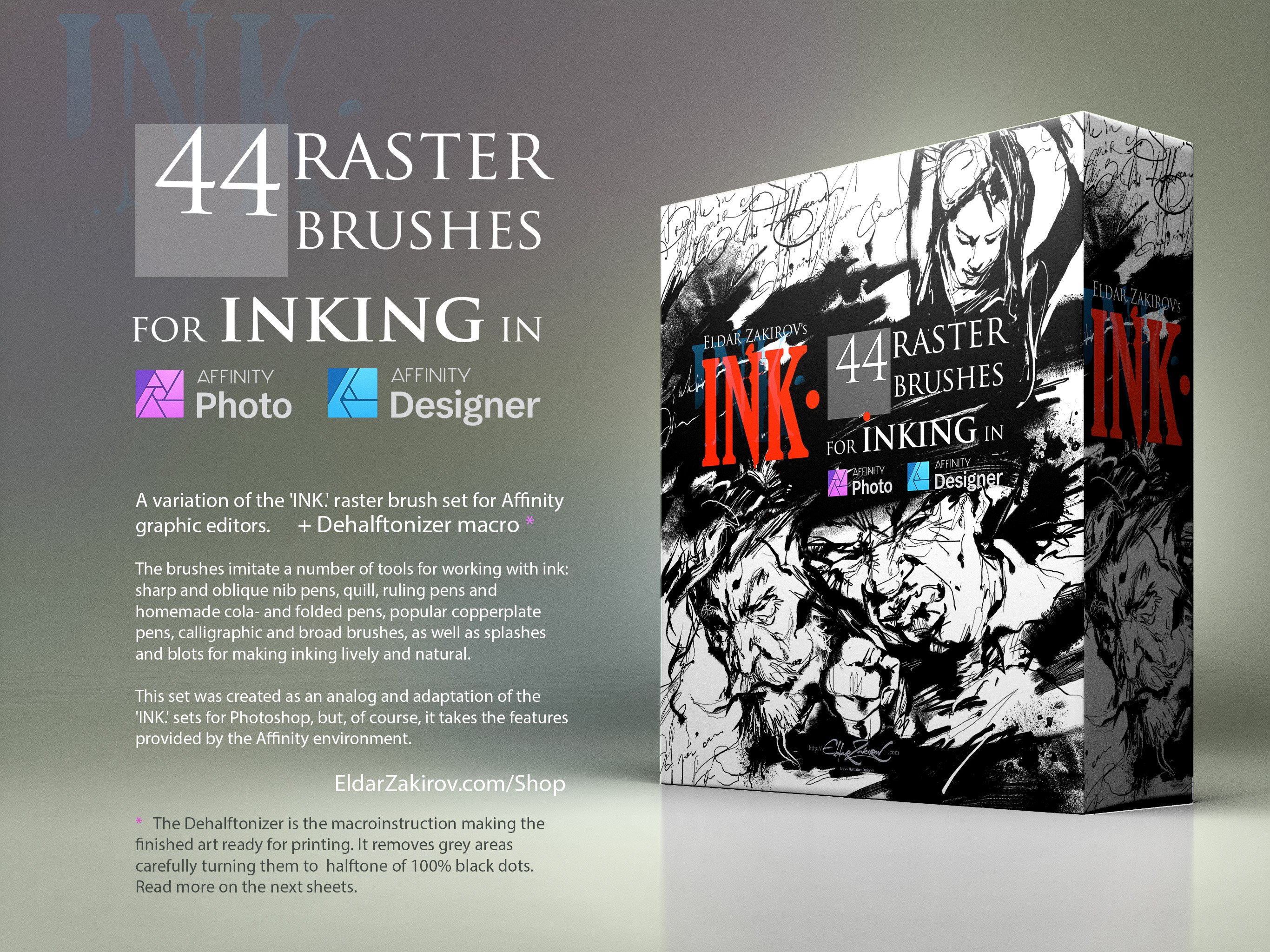 INK. 44 Affinity Photo inking brush set 4814430