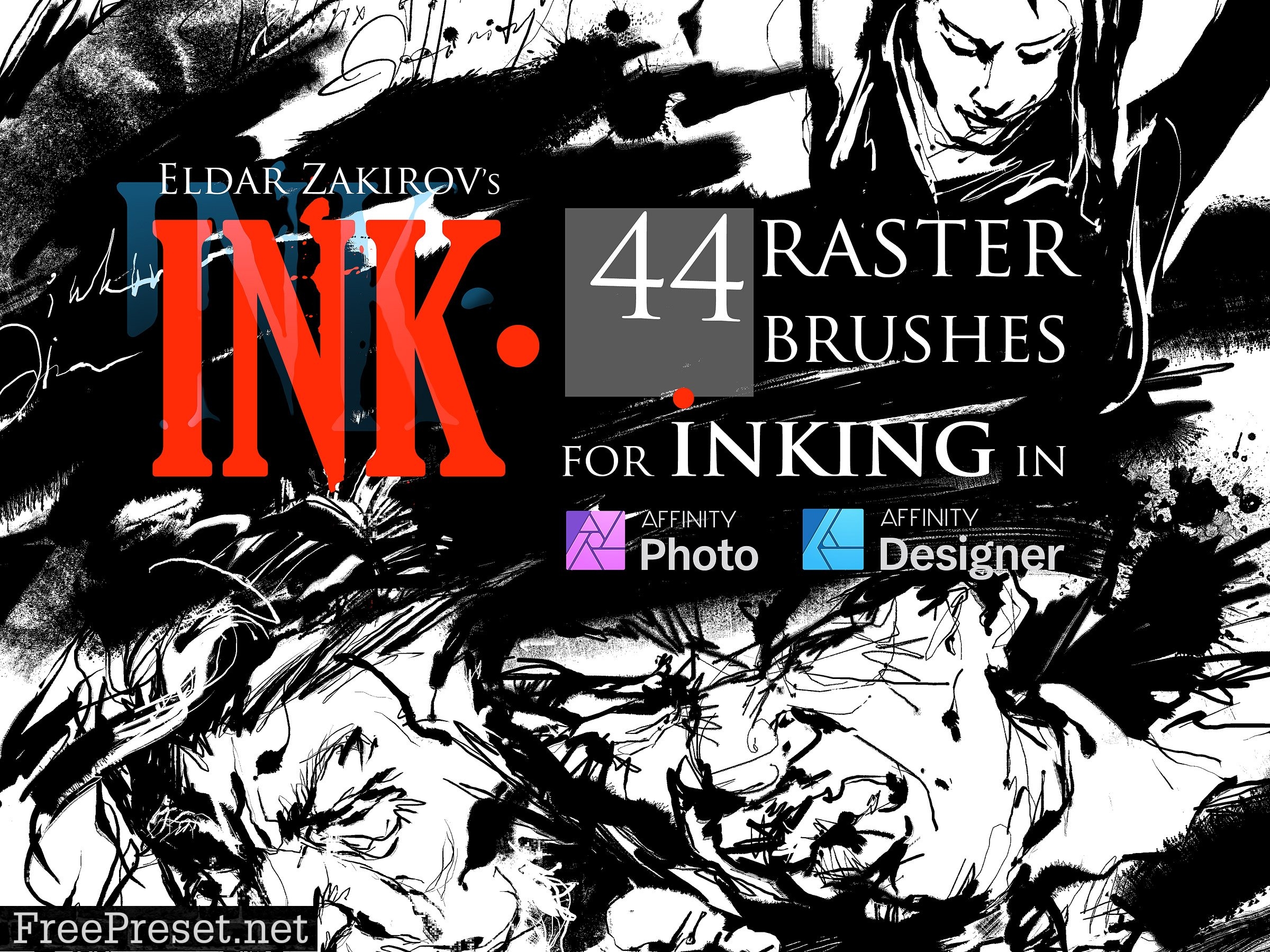 INK. 44 Affinity Photo inking brush set 4814430
