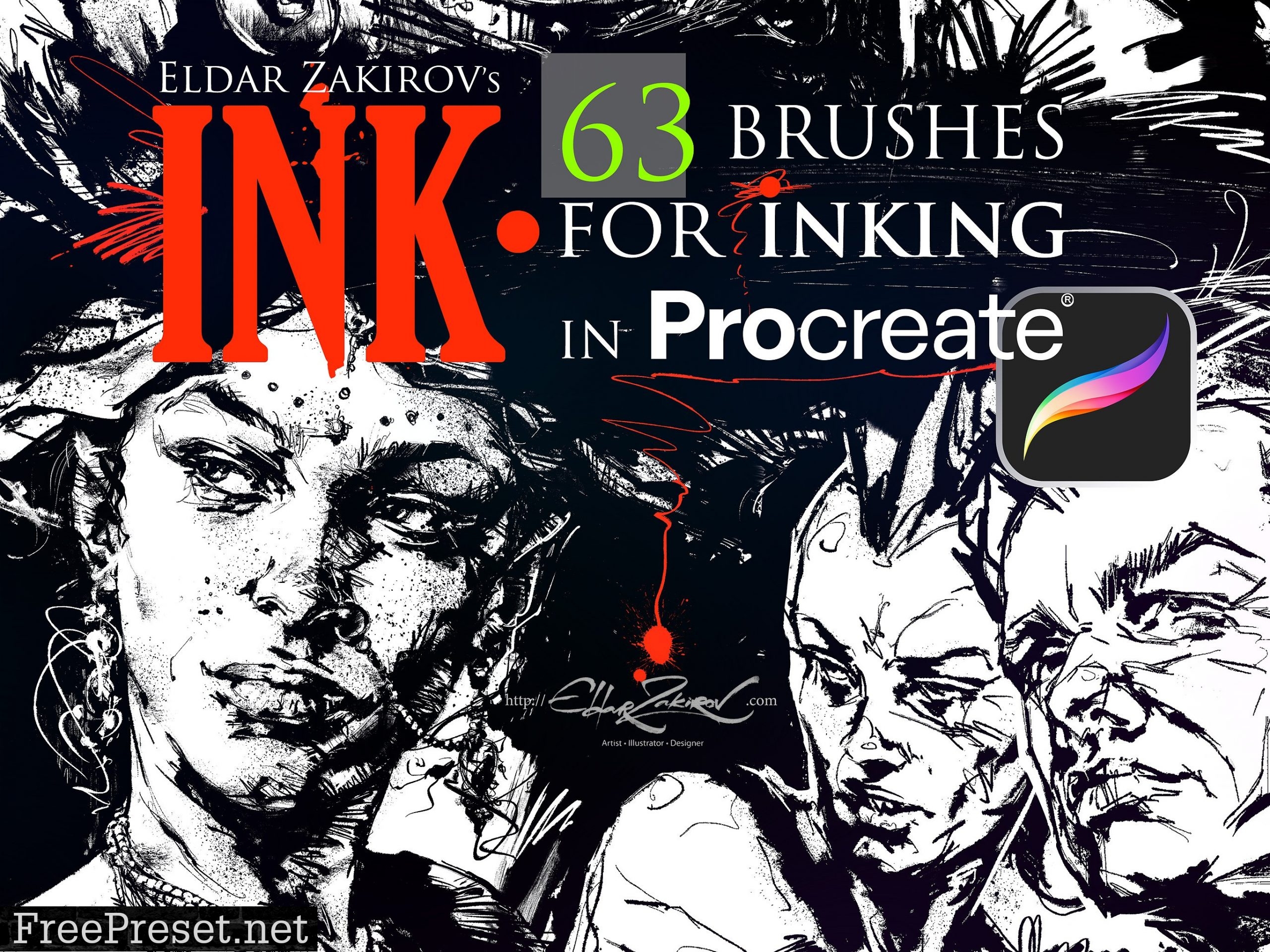 INK• 63 inking brushes for Procreate 4618890