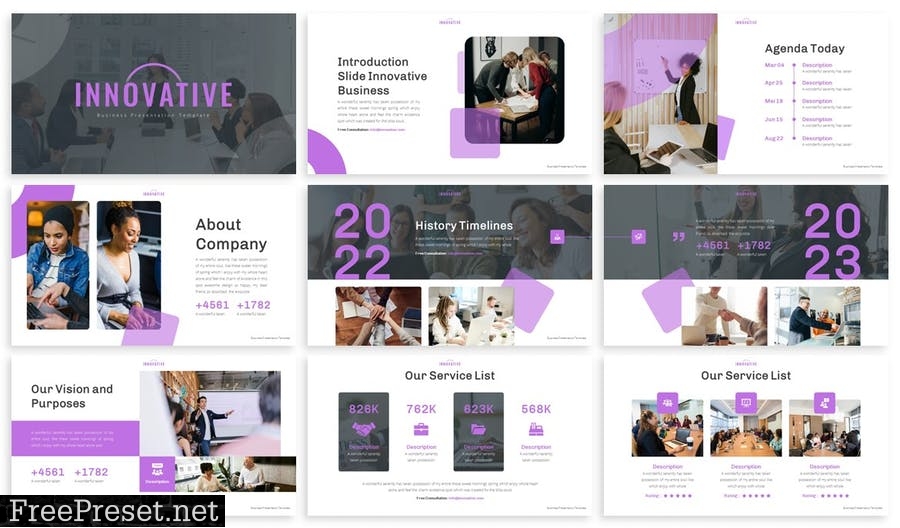 Innovative - Business Powerpoint Template B25SYT7