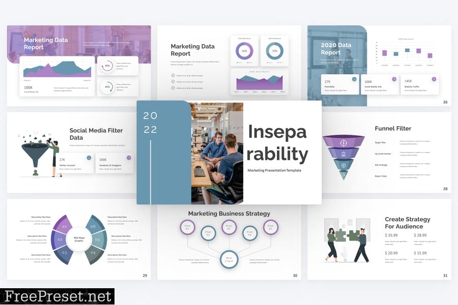 Inseparability Marketing PowerPoint Template DUGQ7FG