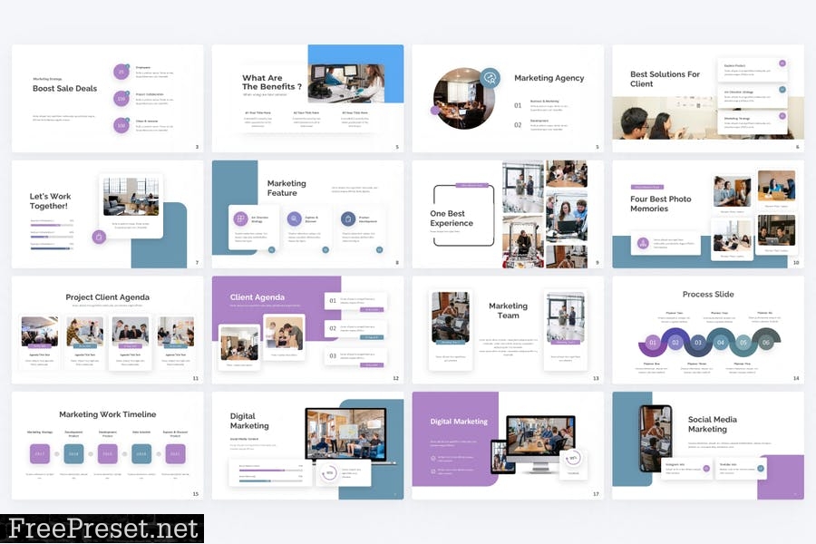 Inseparability Marketing PowerPoint Template DUGQ7FG