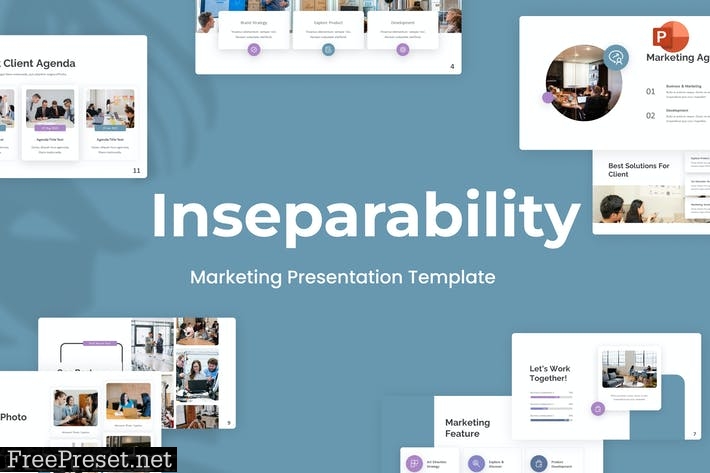 Inseparability Marketing PowerPoint Template DUGQ7FG