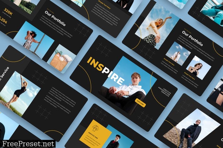 Inspire - Creative PowerPoint Template B7LK4XU