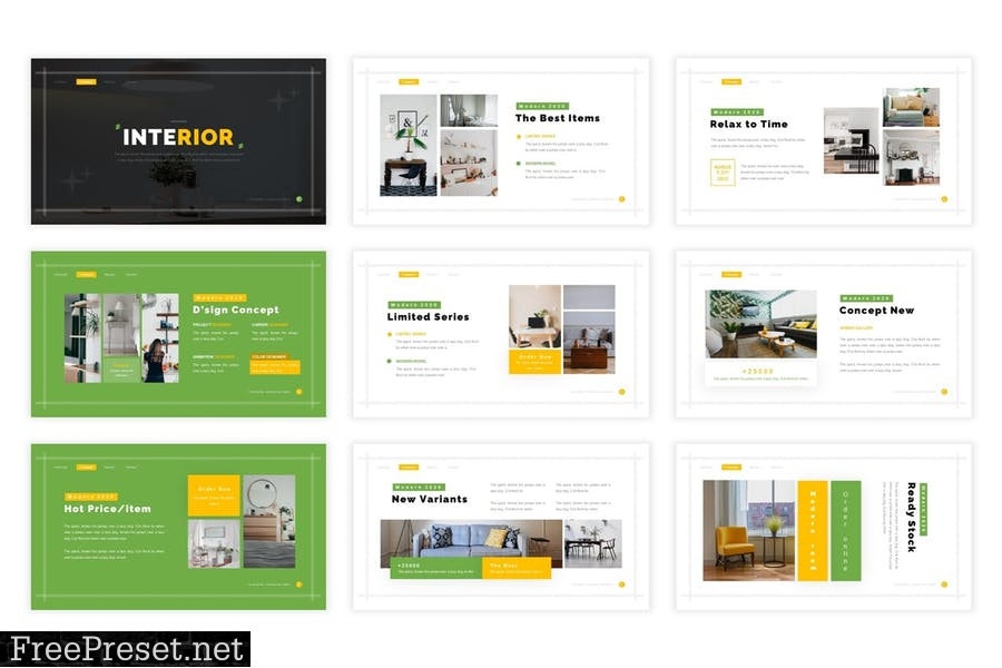 Interior Presentation Template THR2X3F