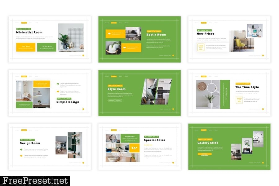 Interior Presentation Template THR2X3F