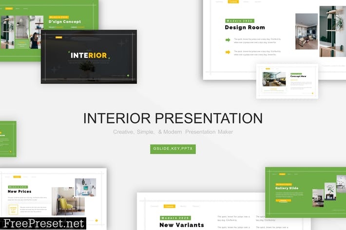 Interior Presentation Template THR2X3F