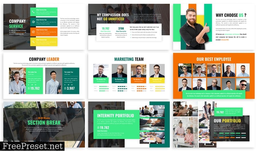 Internity - Business Template Prensentation PSFX4VD