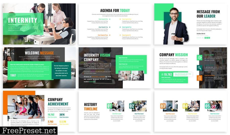 Internity - Business Template Prensentation PSFX4VD