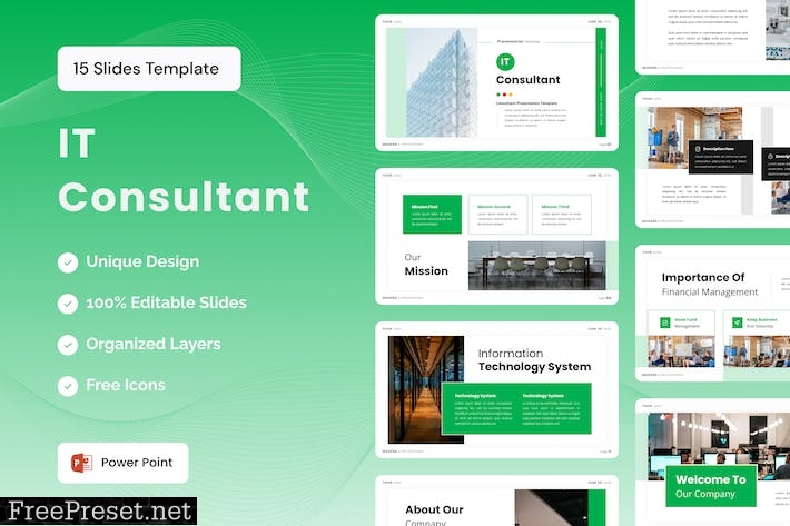 IT Consultant Presentation Template - Powerpoint JMKBZWH