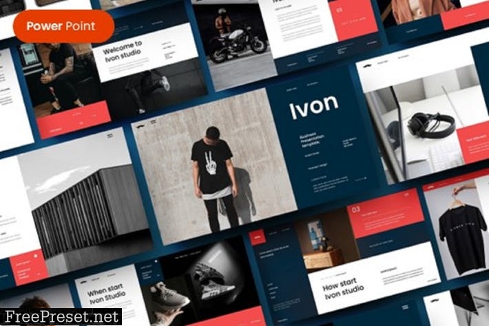 Ivon – Business PowerPoint Template VGY5TC6