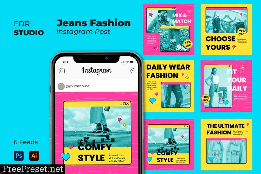 Jeans Fashion Instagram Post EV3NNY2