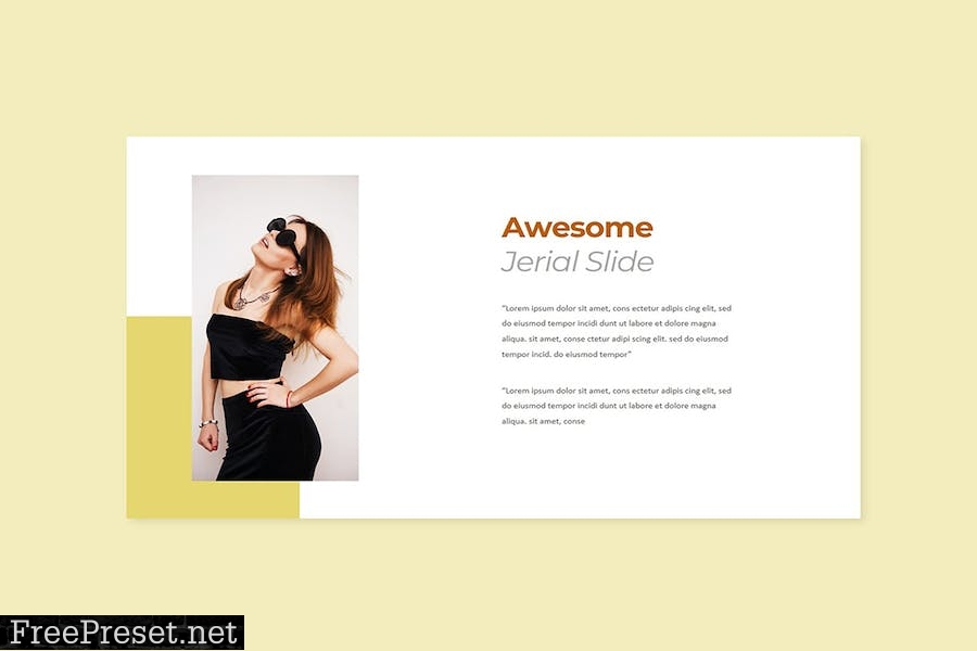 Jerial Fashion PowerPoint Template PSJN865