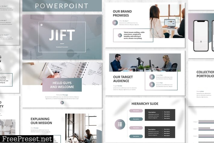 Jift - Business Powerpoint Template GSKMK8F