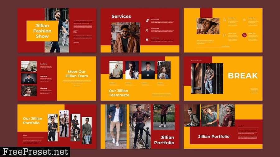 Jillian - Presentation PowerPoint Template WK5D2M3