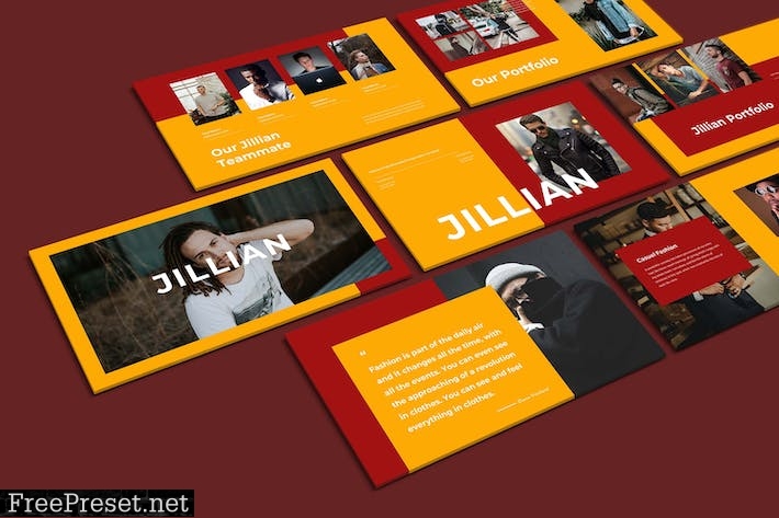 Jillian - Presentation PowerPoint Template WK5D2M3