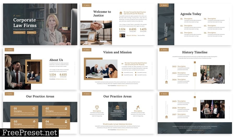Justice - Law Firm Google Slide Template VQDQY66