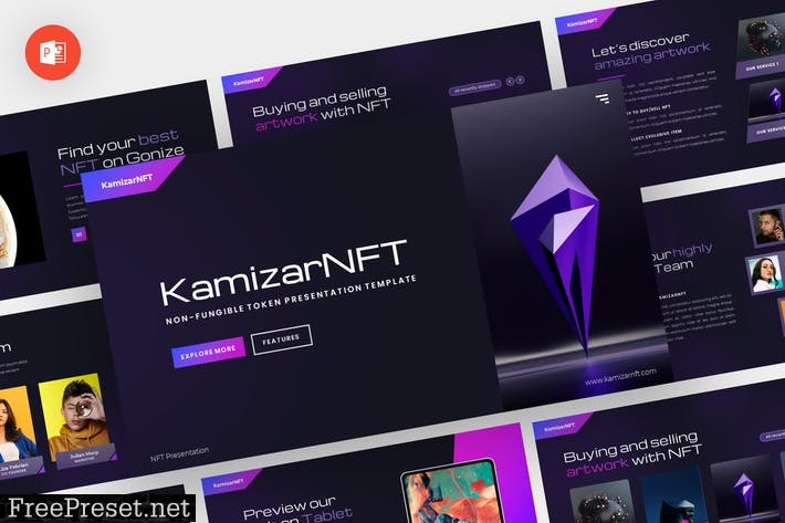 KamizarNFT - NFT Powerpoint Template EA5X55Y