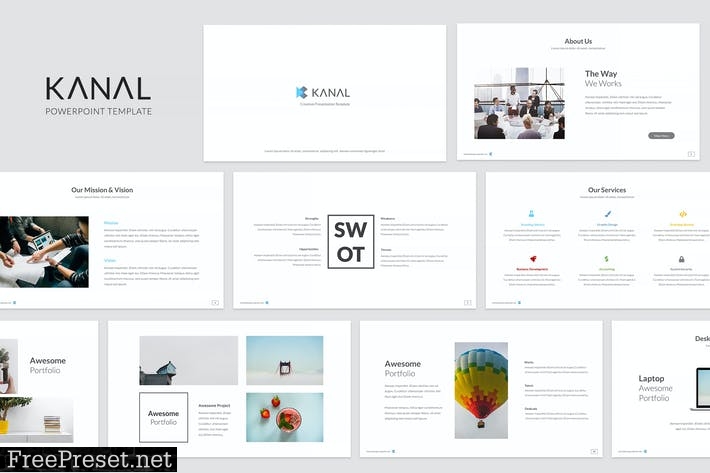Kanal Powerpoint Template Y6YUCR