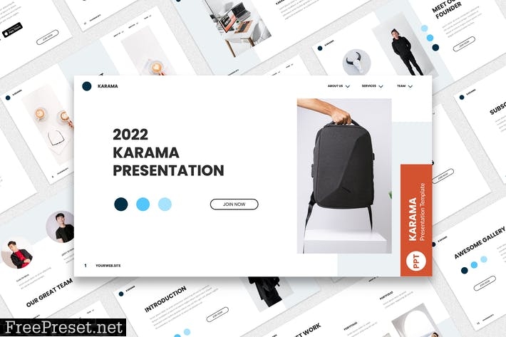 Karama - Creative PowerPoint Template KUW3XTL